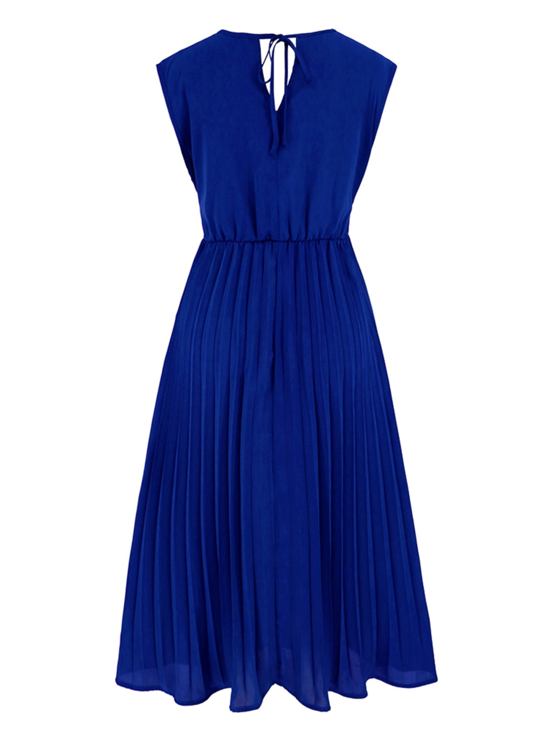 Tied Surplice Pleated Tank Dress