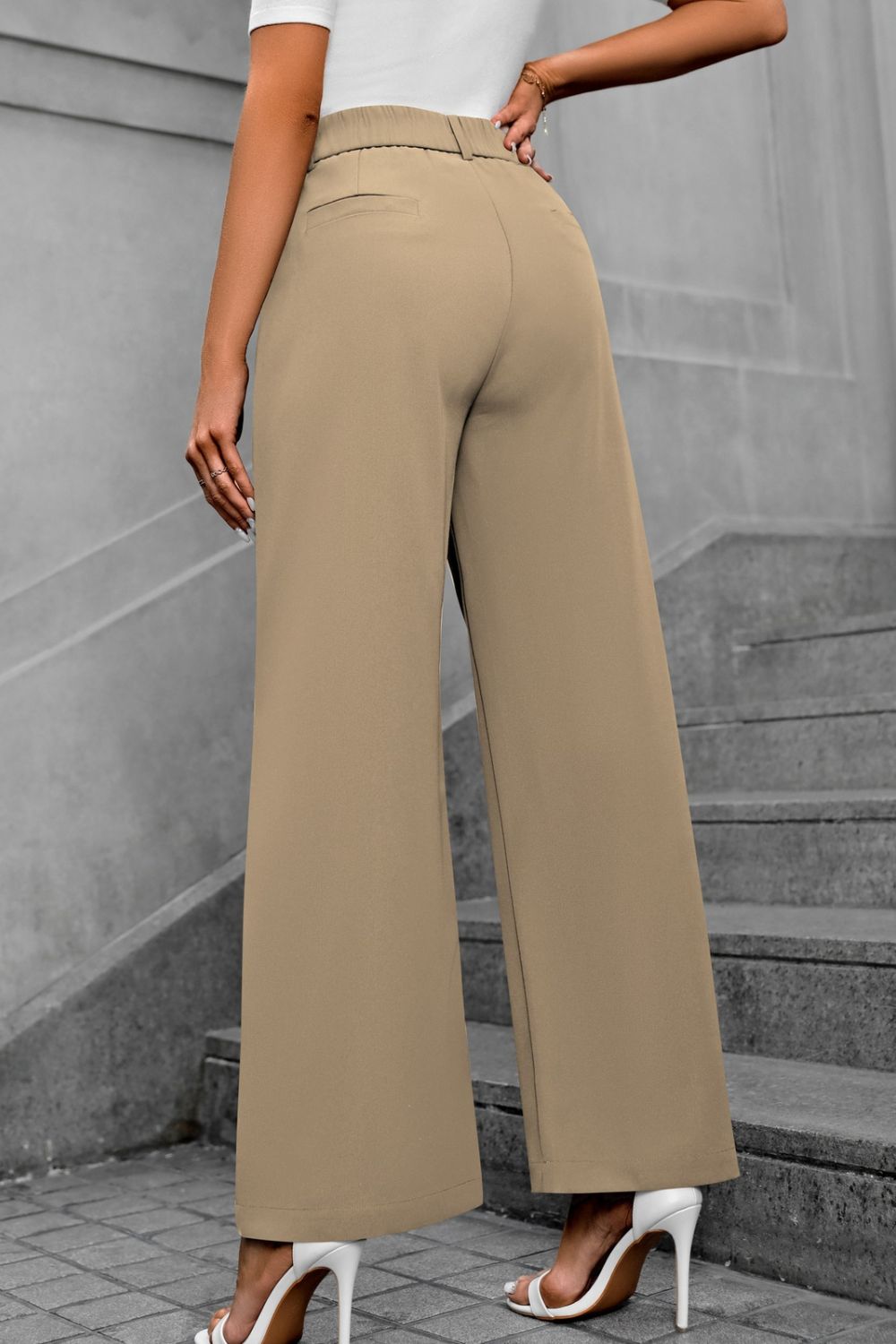 Pocketed High Waist Pants